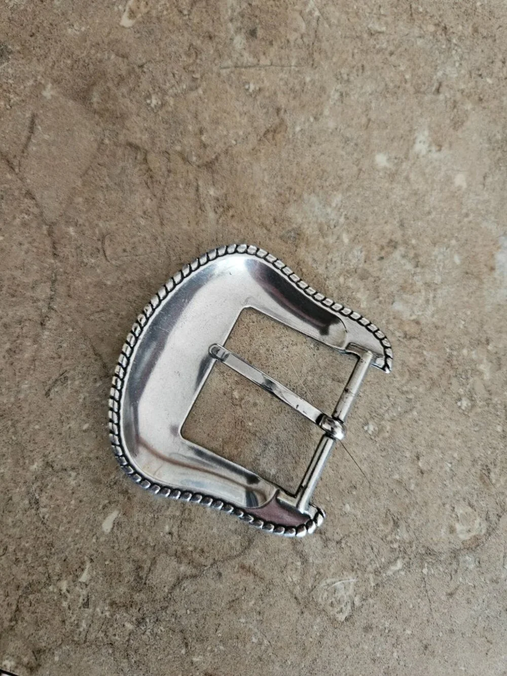 Western Floral Engraved Belt Buckle Silver Gold Tone Vintage Style